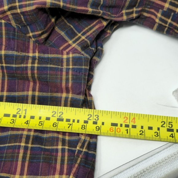 Ralph Lauren Mens Large Brown Plaid Long Sleeve Button Down Cotton Shirt Classic - Picture 8 of 11